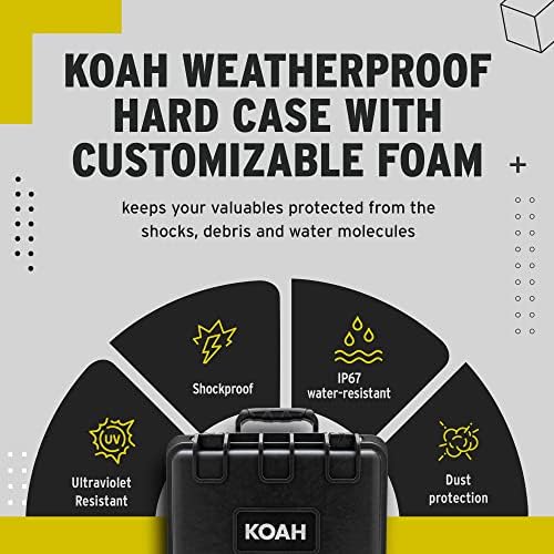 Knox Gear Koah Case duro à prova de intempéries com espuma personalizável