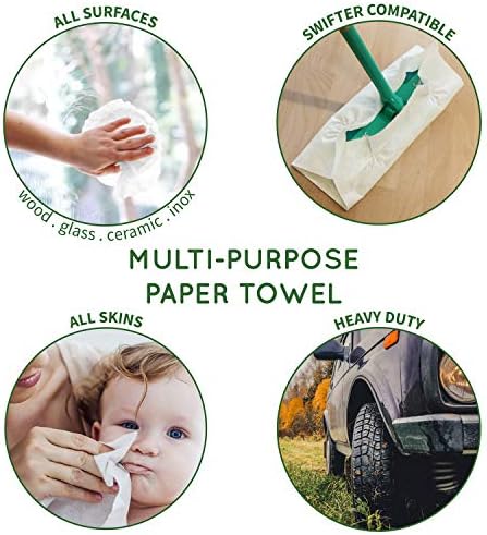 Toalhas de papel reutilizáveis ​​de Bambaw | Toalhas de papel ecológicas | Toalhas de papel reutilizáveis ​​Rolo lavável | Toalhas