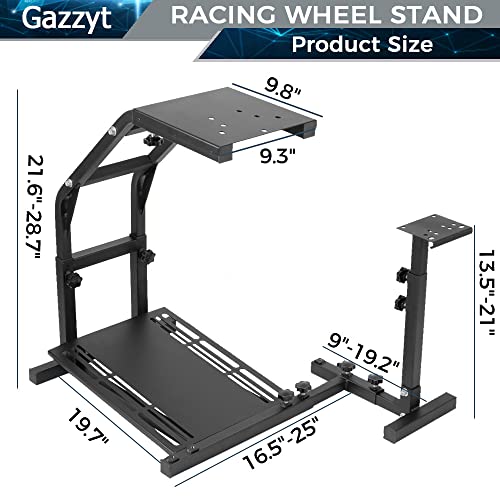 Gazzyt Upgrade Gaming Wheel Stand Stand Racing Simulator Fit para Logitech G25 G29 G920 Thrustmaster T248 T300 T300RS Pedais de volante