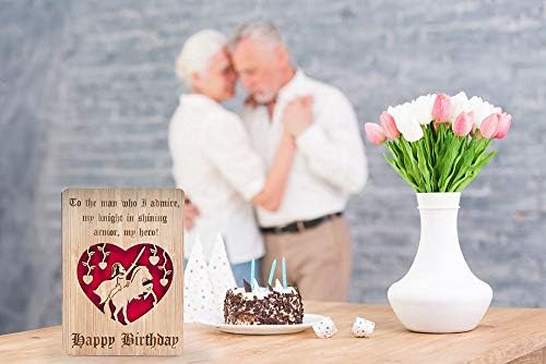 Cartões de feliz aniversário para homens: cartão de aniversário para marido, noivo, amante ou ele; O design exclusivo do Cavaleiro