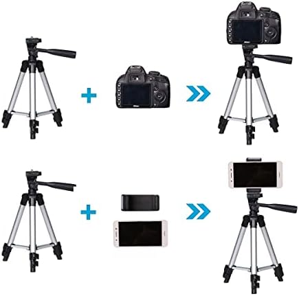 Gskaiwen Tripod Stand Extendeável Desktops Câmera Altura do tripé ajustável para câmera/telefone/webcam com suporte para telefone