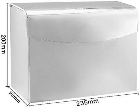 NOVO LON0167 235mmx90mmx200mm aço inoxidável papel de papel laminadinha de papel de papel de tampa de prata (235
