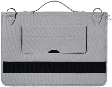 Broonel Grey Leather Laptop Messenger Case - Compatível com Acer Travelmate Spin P4 14 Laptop conversível