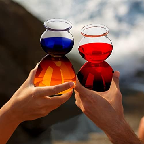 Manmaohe 4oz de copos Absinthe Conjunto de 2 copos de tiro em camadas duplos copos criativos copos de uísque de uísque pequenos