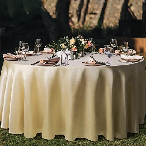 McEast 2 peças redondo toalha de mesa de cetim 108 polegadas sobreposição de mesa de cetim redonda redonda de toalha