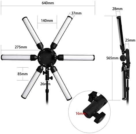 Lâmpada de fotografia BGZDT Fusitu 3200-5600K Limite de Multimídia Limite 60W LED Starlight Video Lamp com tripé para maquiagem