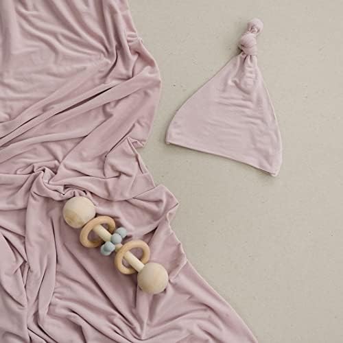 Mima Bebie Swaddle Blanket and Hat Set - Bobagem fofa de recebimento para menino e menina - cobertor macio e aconchegante bebê para recém -nascido - cobertor recém -nascido Novo mãe -
