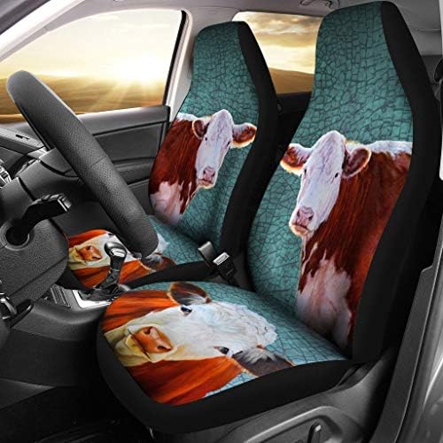 Capas de assento de carro com estampa de gado Hereford
