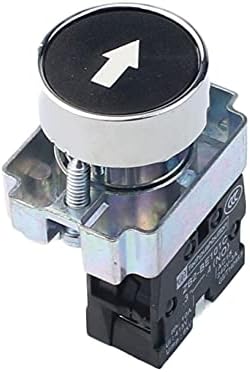TPUOTI 22mm Botão de parada com o símbolo de seta XB2 Botão de interruptor de toque plano, interruptor do botão de redefinição automática