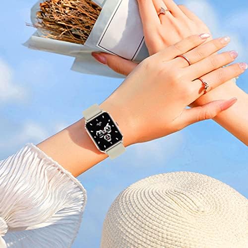 Relógio inteligente - Smartwatch de tela quadrada de 1,83 polegadas para iOS Android com texto, frequência cardíaca pressão de oxigênio