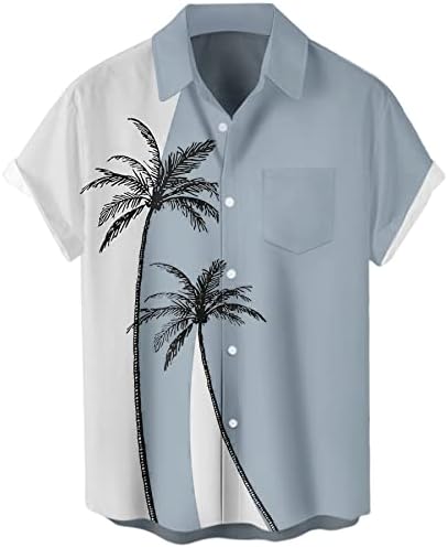 Camisa havaiana para homens, mensagens tropicais de manga curta tropical camisetas