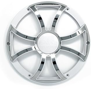 Sons úmidos Revo 12 Subwoofer & Grill - Subwoofer branco e grelha branca com inserções de aço inoxidável - 2 ohm