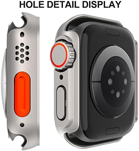 Suoman for Apple Watch Case de protetor de tela de 44 mm, tampa de capa de cobertura completa de design exclusivo de vidro temperado, para Iwatch Series 6/5/4/série SE 2 44mm
