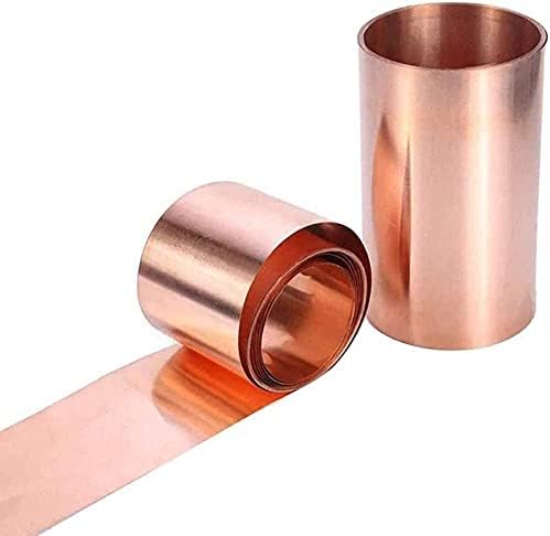 Folha de cobre Nianxinn folha de cobre 99,9% de cobre Cu Metal Placa de papel alumínio T2 Alta pureza Rolo de folha de metal,