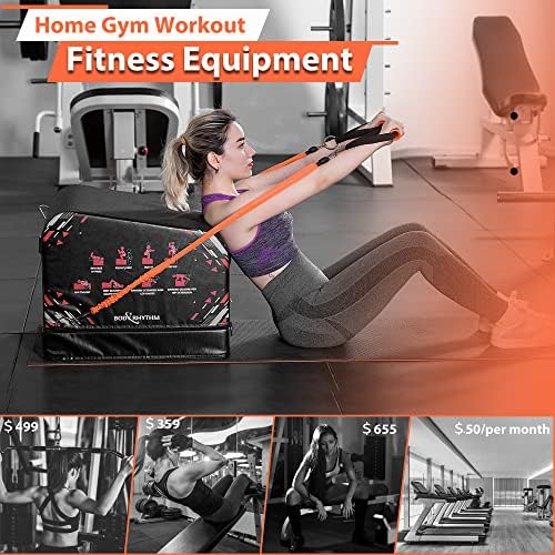 Bodyrhythm Multifuncional Caixa de exercícios corporais multifuncionais para impulso do quadril, treinamento de força