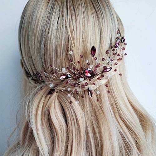 Kercisbeauty Boho Crystal Hair Pent for Women Wedding Bridal Capace