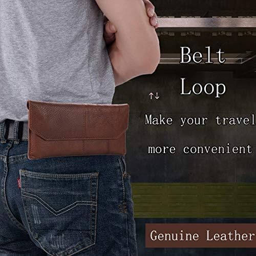 Bolsas de coldre de transportadora se encaixam compatível com o iPhone 11 Pro Max/XS Max Holster Belt bolsa Premium Genuine Leather Holster, com capa de couro de cinto Capa de proteção do telefone compatível com o iPhone 8 Plus,