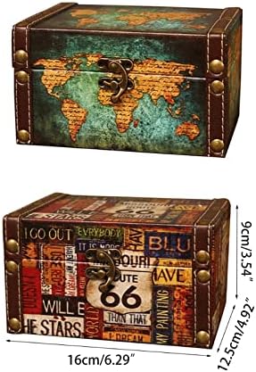 Seewoode AG205 Caixa européia de armazenamento de jóias vintage