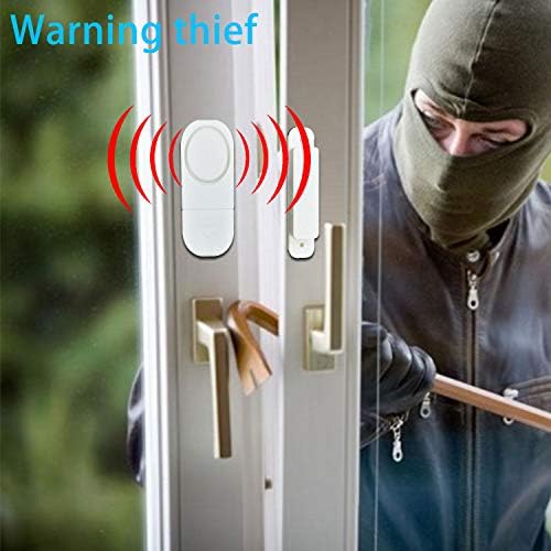 2 pacote, alarme da janela da porta, sensor de alerta de ladrão magnético com baterias, alarmes de portas altas para a segurança