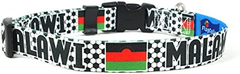 Colarinho de cachorro | Futebol | Futbol | Bandeira do Malawi | Xtra grande, grande, média, pequena, extra pequena | Feito nos EUA | Presente para fã de futebol
