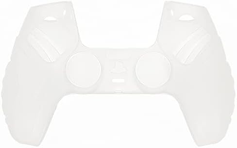 Extremerar Playvital Glow in Dark - Green Guardian Edição Ergonomia Soft Anti -Slip Controlador Caso de silicone para PS5, Skins de protetor de borracha com tampas de joystick para PS5 Controller