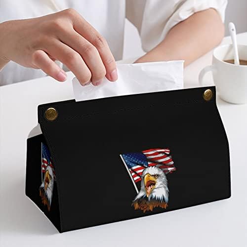 Bandeira americana vintage Caixa de tecido de águia careca capa