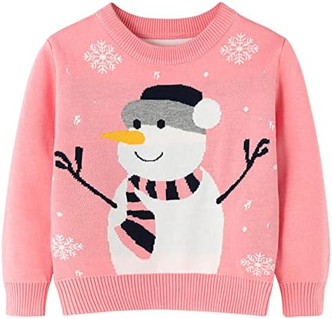 KnemksPlanet Sweater de Natal feio para criança menino menino Meninas malha Criança Criança de suéter Camisa de camisola de inverno Casaco quente