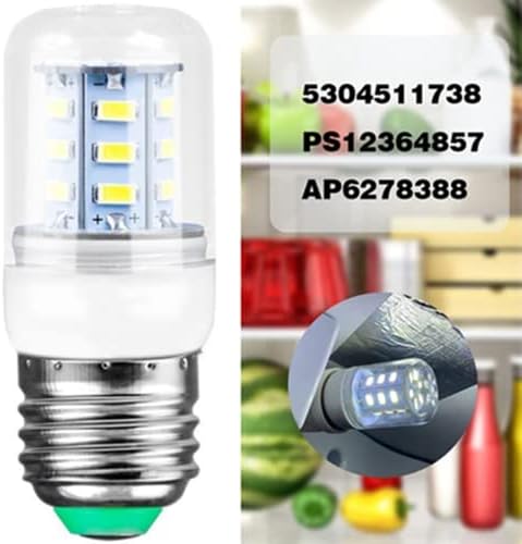 5304511738 Lâmpada LED Refrigerador de lâmpada para refrigerador Frigidaire Electrolux PS12364857 AP6278388 Peças e acessórios da geladeira Wattage: 3.5W - 2 pacote