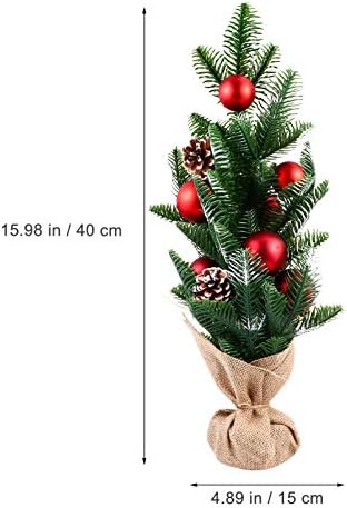 Árvore de Natal de Bestoyard Tabletop Miniatura de pinheiro com ornamentos pendurados Melhores decorações de Natal DIY 50cm