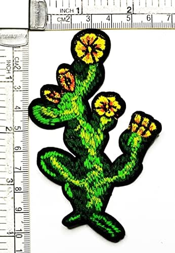 Kleenplus Cactus Desert Flor Plant Southwest Patches adesivos de bordado de desenho animado em tecido Apliques de costura de costura de costura de reparo decorativo símbolo