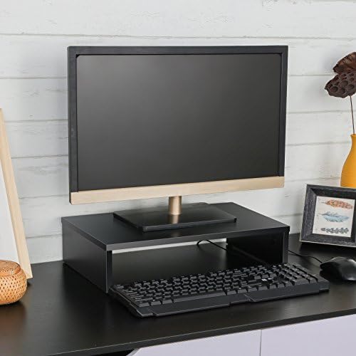 Setefans Monitor preto completo/suporte de tela Stand, riser de monitor, riser de computador, suporte para laptop, monitor/laptop riser para escritório e casa usando !!