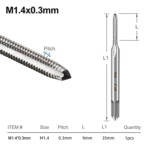Parafuso métrico Torneira M1-3.5 Frea da máquina Torne a broca de broca 6542 Plugue reto Torneira Tap Metal Tap Ferramentas
