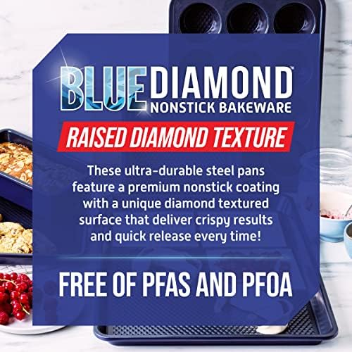 Blue Diamond Sharp Sharp Share Inadick Contos de aço inoxidável, faca Santoku de 7 com tampa, lâmina de textura de diamante, lava -louças Facas seguras, azul