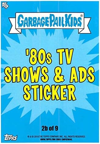 2018 Topps Garbage Pail Série 1 Série 1 Nós odiamos os anos 80 Cartings de TV 80s e anúncios 2b Cabeça Les Trading Card