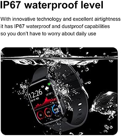 Relógio inteligente FHX, 2,5 polegadas, com monitor de freqüência cardíaca, pressão arterial, rastreamento de oxigênio no