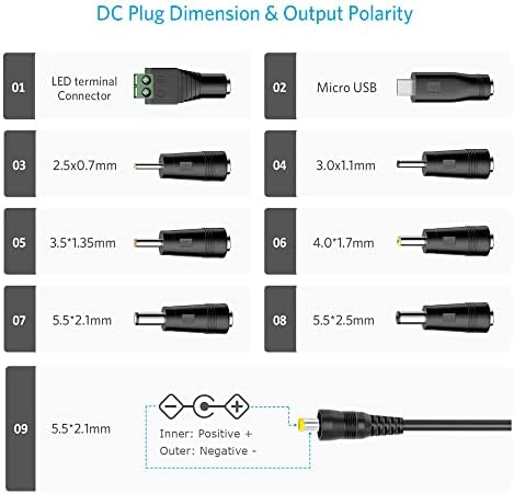 Belker 30W Universal 3V 4,5V 5V 6V 7,5V 9V 12V Adaptador de adaptador CC ADAPTOR DO ADAPADOR DO ROUTOR DE LIVRA DE LIVRA LED PEDIMENTO