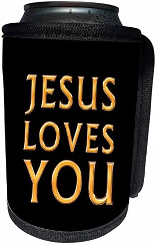 3drose Jesus ama você incrível texto cristão de amarelo. - LAPA BRANCHA RECERLER WRAP