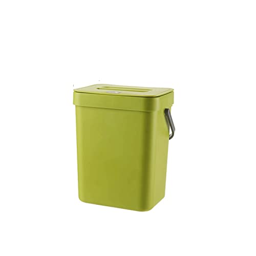 Allmro Pequeno lixo de lata de parede lixo de banheiro lixo com lixo de tampa pode pendurar lixo do vaso sanitário lixo