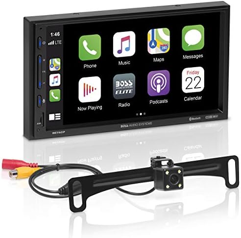 Boss Audio Systems Elite BE7ACP -C Multimedia Player com Apple CarPlay Android Auto - tela sensível ao toque capacitiva