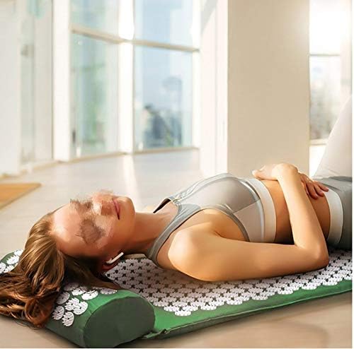 Yujunbh Massager Massagem Mássia de Yoga Mat Acupressão Aliviar o estresse Back Corpo dor de pico de massage