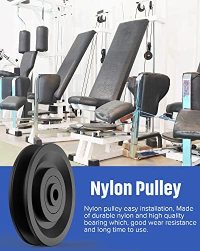 Roda de polia de rolamento de nylon 90mm/3,5 Substitua para o equipamento de ginástica de máquina de cabos por porta