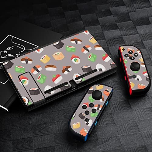 Sushi Pattern Switch Switch Skin Skin Skin Skin By Padrão Completo Completo de Plegras de Proteção Compatível Com Switch