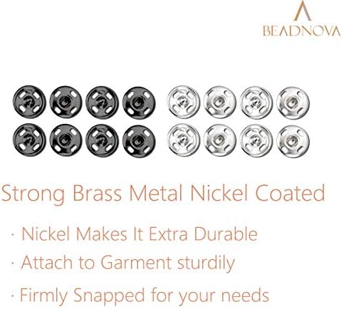 Botões de snaps de beadnova para botão de costura pressione Ferramentas de costura Kit de botão Snap para roupas