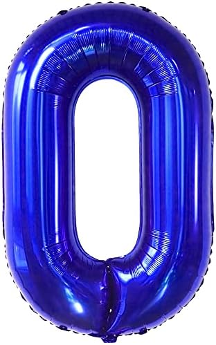 Gigante, Blue Royal 40 Números de balão - 40 polegadas | Balão azul de 40 anos, decorações de 40 anos para homens | Azul marinho