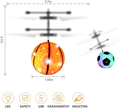 Flying Ball Toys Indução infravermelha RC Toys Mini Ball Drone Helicopter Light Up Toys Flying Toys Indoor e Outdoor Games For