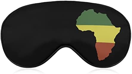 Africa Mapa Bandeira Máscara para dormir com tira de alça ajustável Blackout Blackout Blackold para viajar Relax Nap Nap