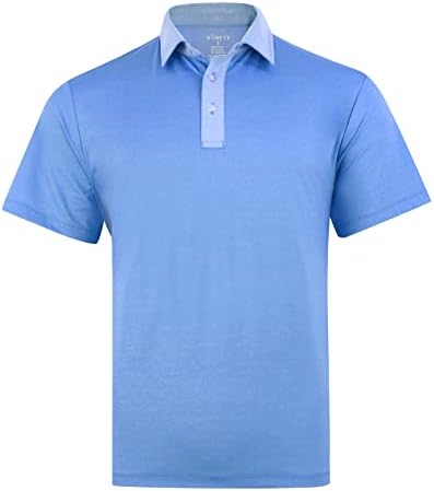 Nonetz Men's umidade Wicking Polo Camisa, manga curta, tecnologia de minerais de refrigeração rápida e de resfriamento