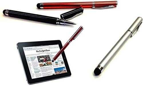 Works Pro Stylus + Pen para Sony Xperia Pro-I com toque de alta sensibilidade personalizado e tinta preta! [3 pack-vermelho]