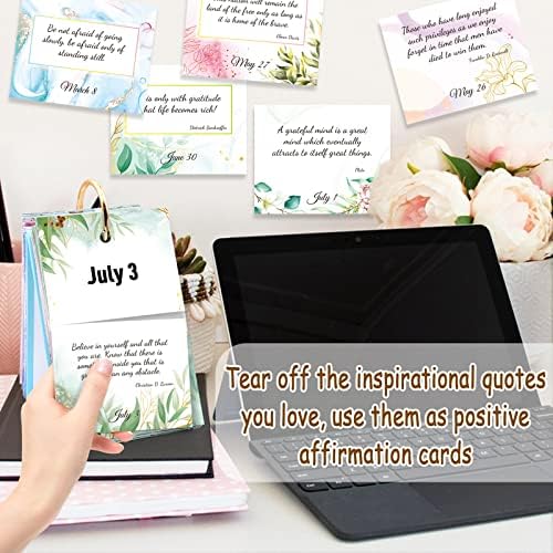 Calendário Motivacional Cartões de Afirmação Positiva - Inspirador de Office de Aquarela Decoração Cute Permeta Mesa Acessórios do