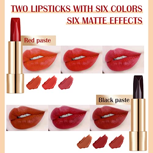 U-Shinein 6 Cores Matte Lipstick Conjunto, 3 polegadas de 1 pol.